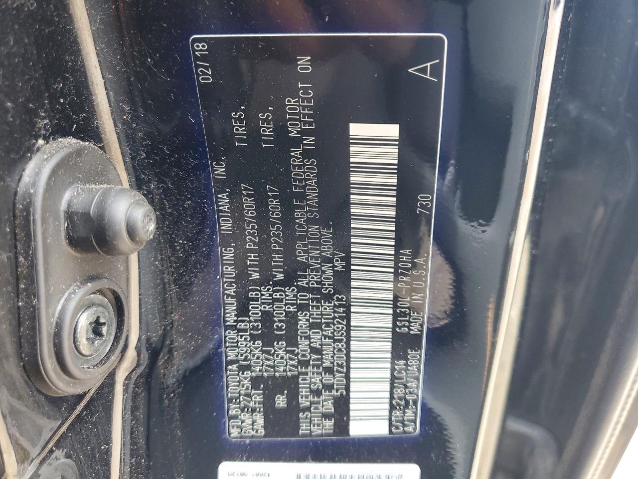 2018 TOYOTA SIENNA
