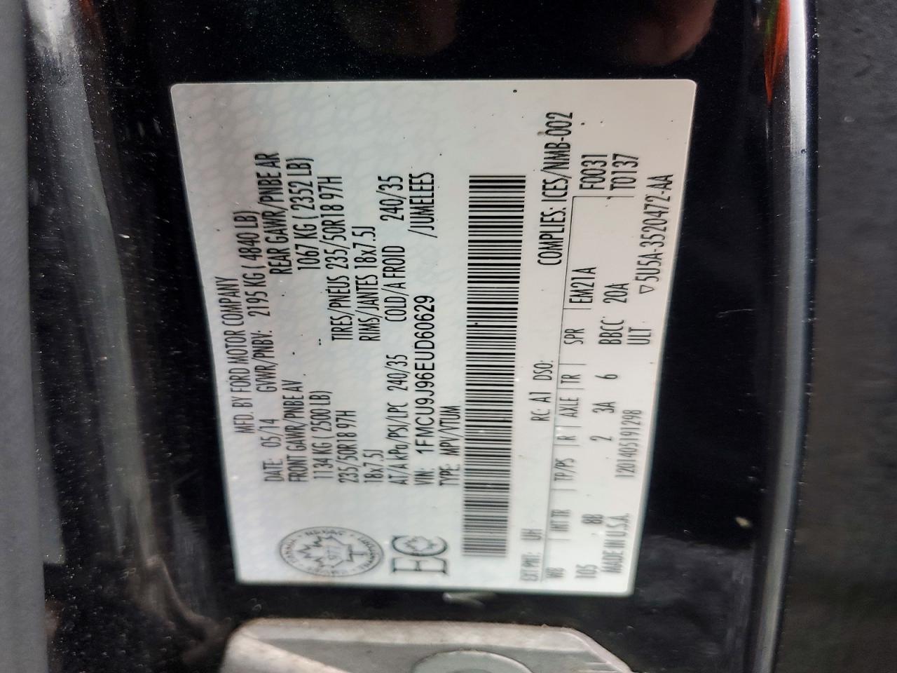 2014 FORD ESCAPE