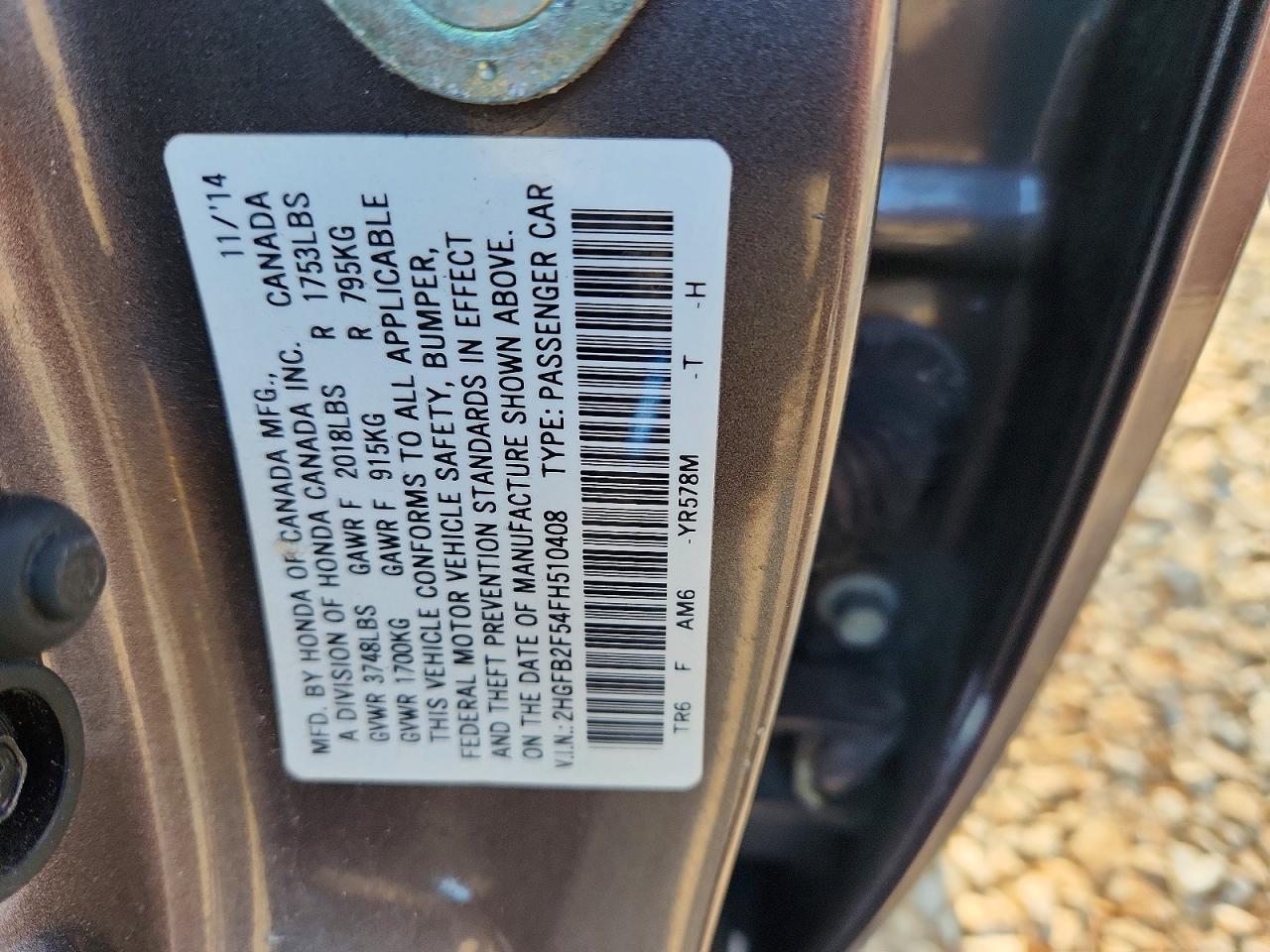 2015 HONDA CIVIC