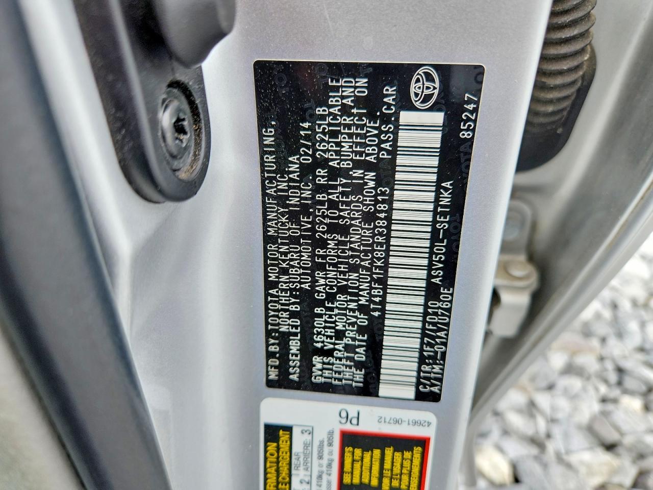 2014 TOYOTA CAMRY