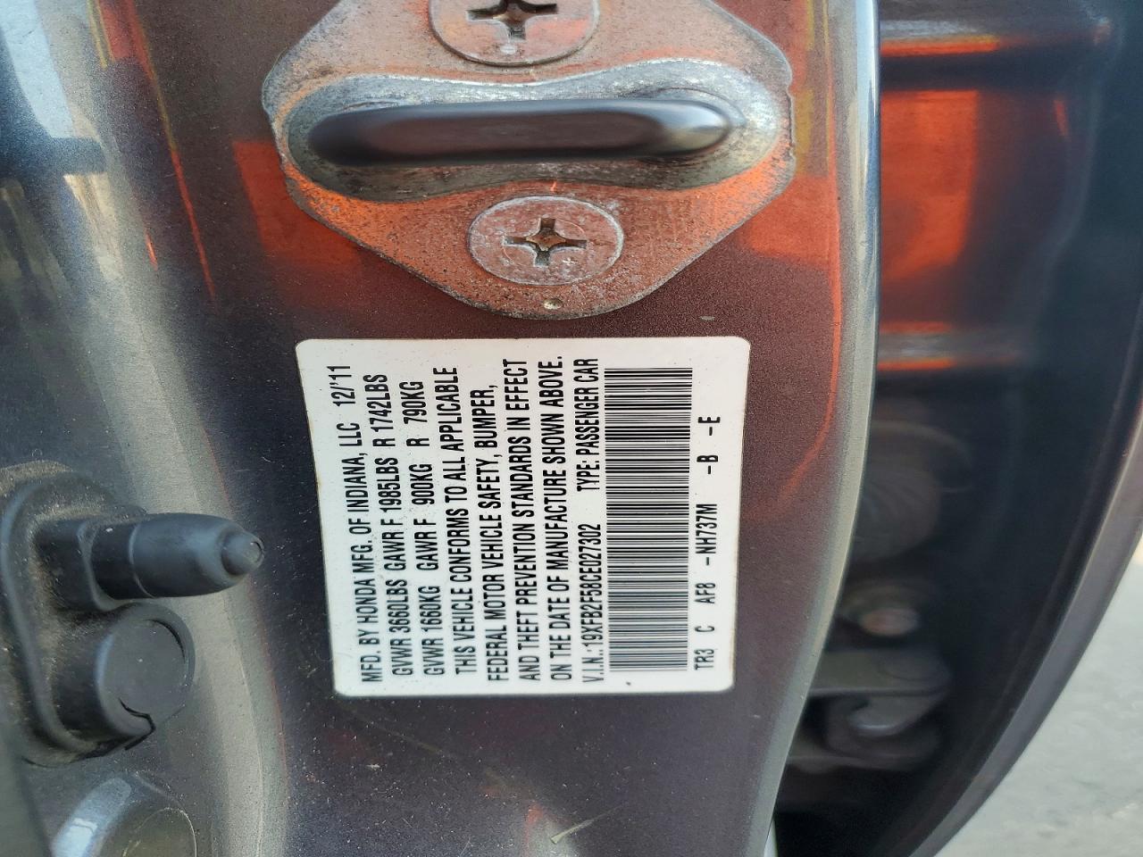 2012 HONDA CIVIC