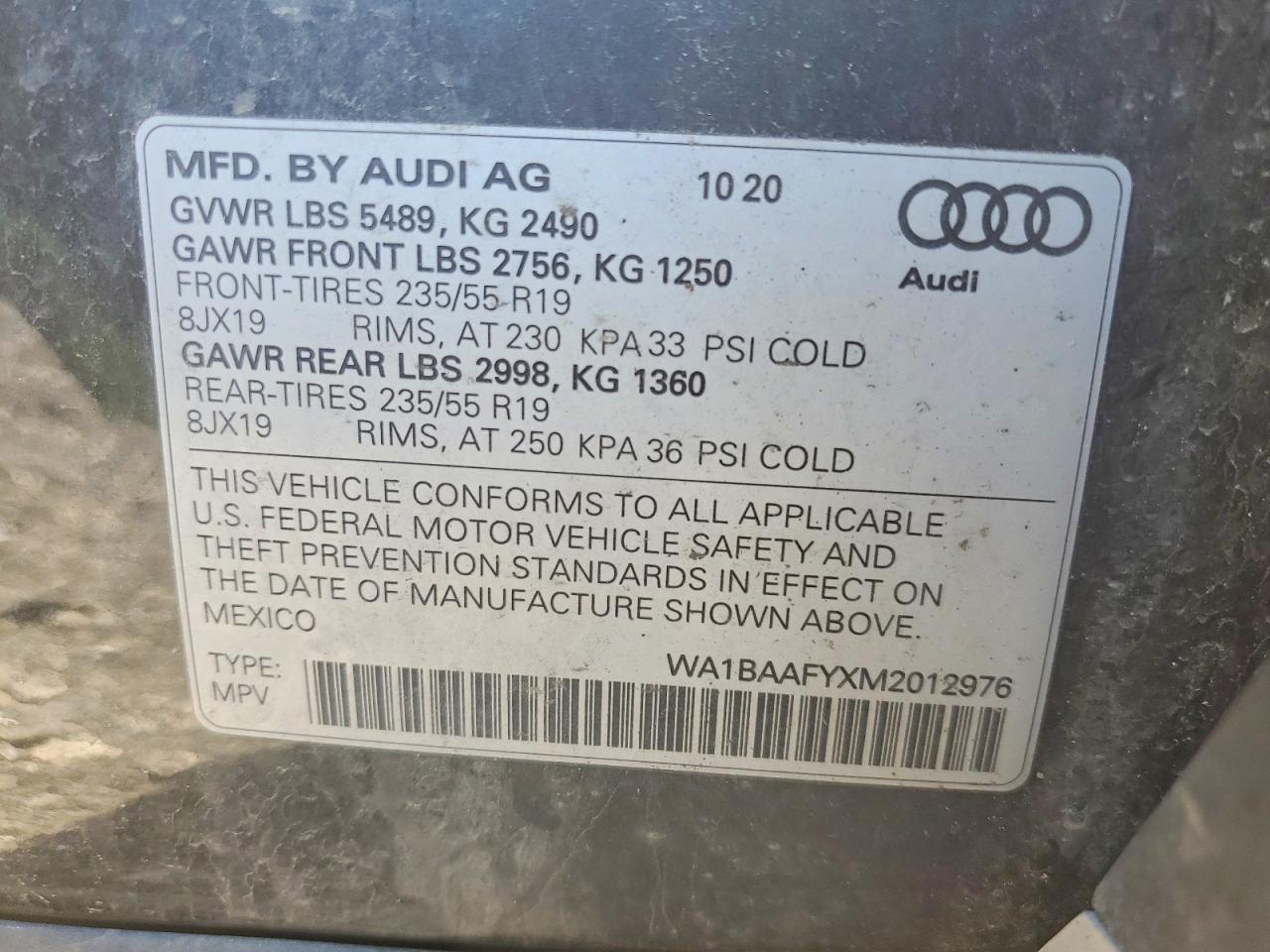 2021 AUDI Q5