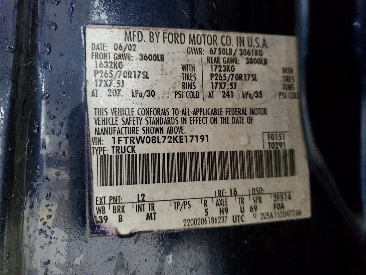 2002 FORD F-150 Lightning
