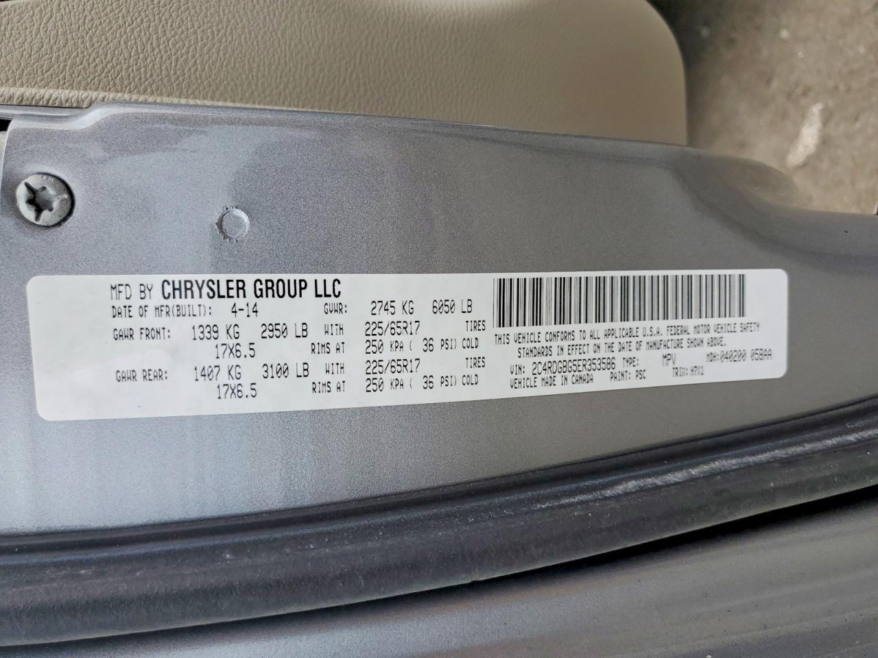 2014 DODGE GRAND CARAVAN