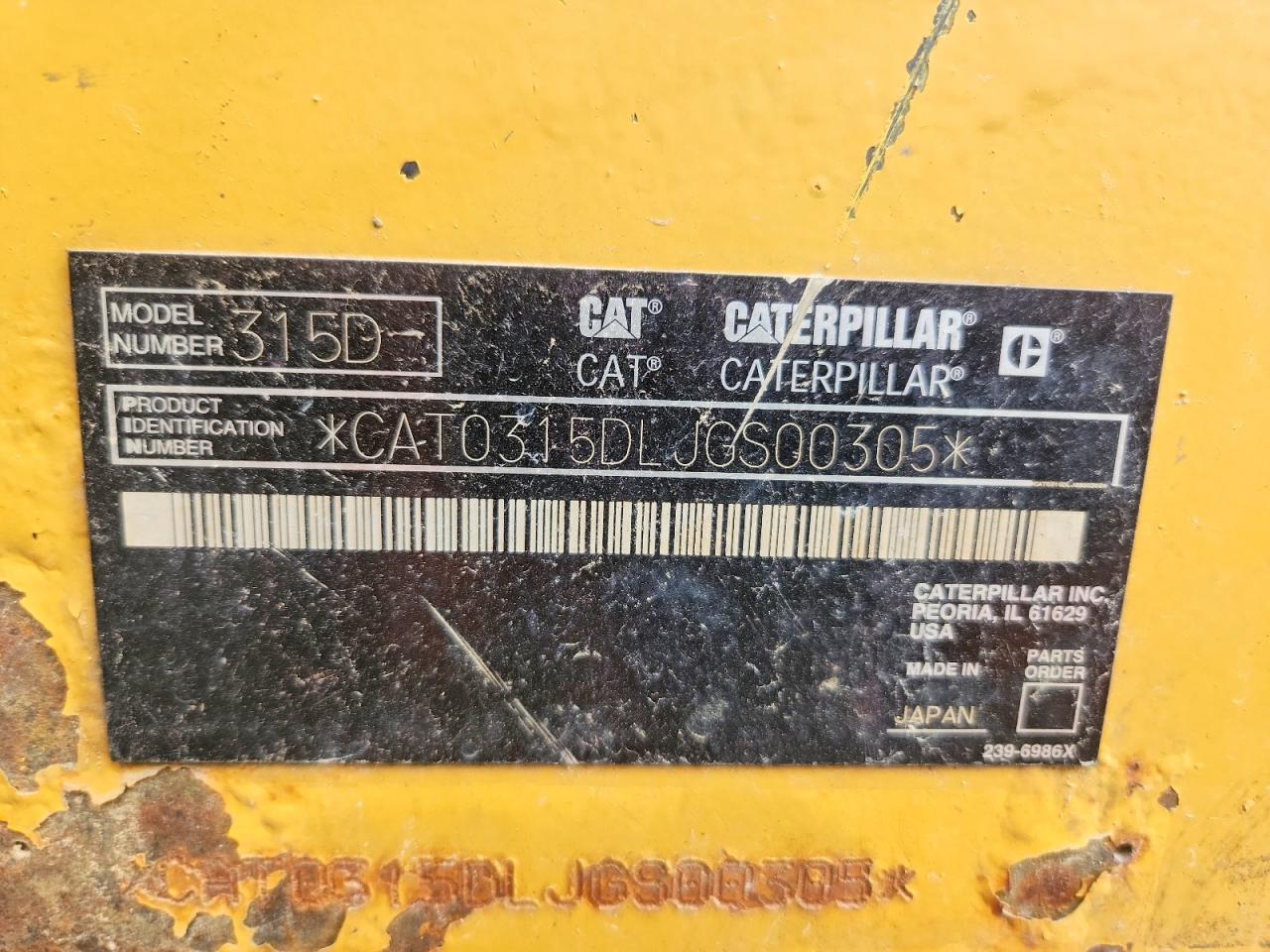 2011 Caterillar 315cg