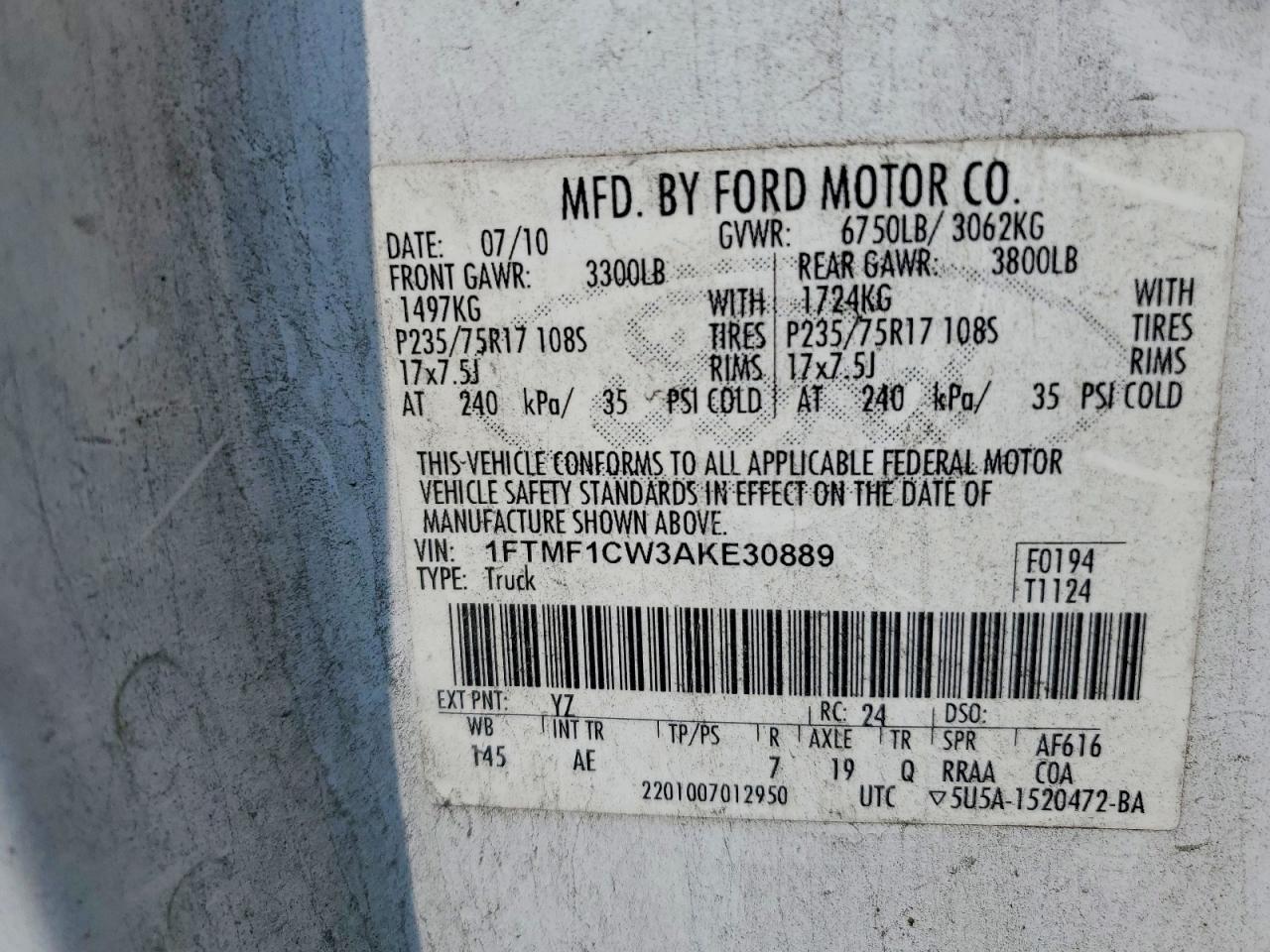 2010 FORD F-150 Lightning