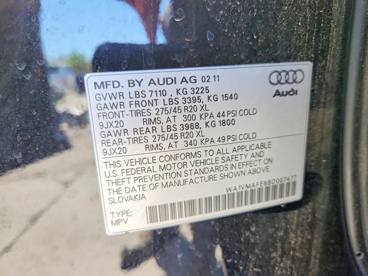 2011 AUDI Q7