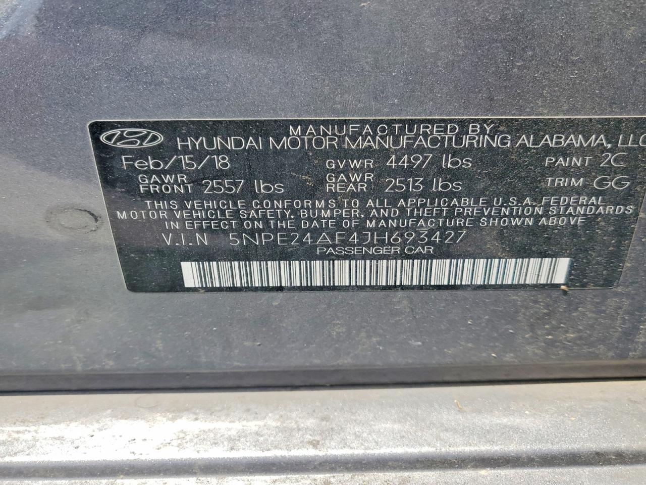 2018 HYUNDAI SONATA