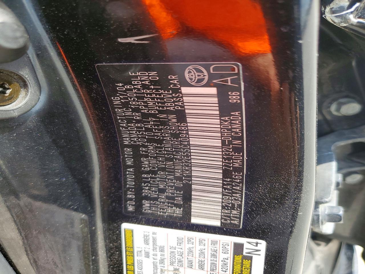 2005 TOYOTA COROLLA