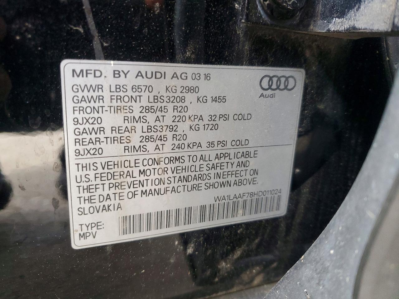 2017 AUDI Q7