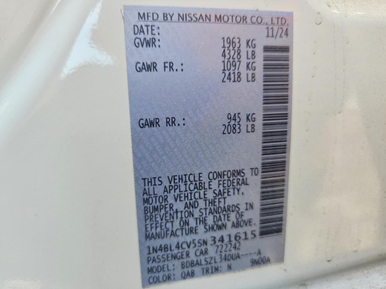 2025 NISSAN ALTIMA