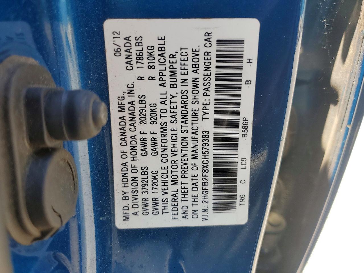 2012 HONDA CIVIC