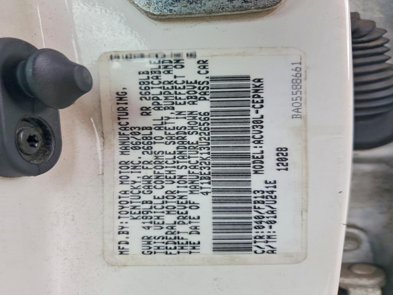 2003 TOYOTA CAMRY