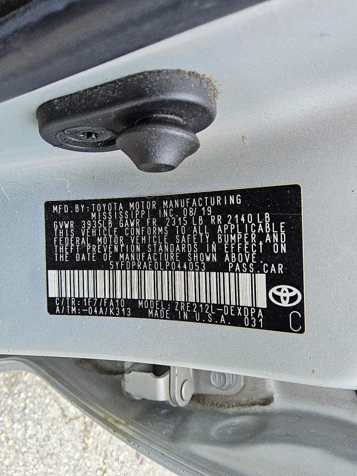 2020 TOYOTA COROLLA
