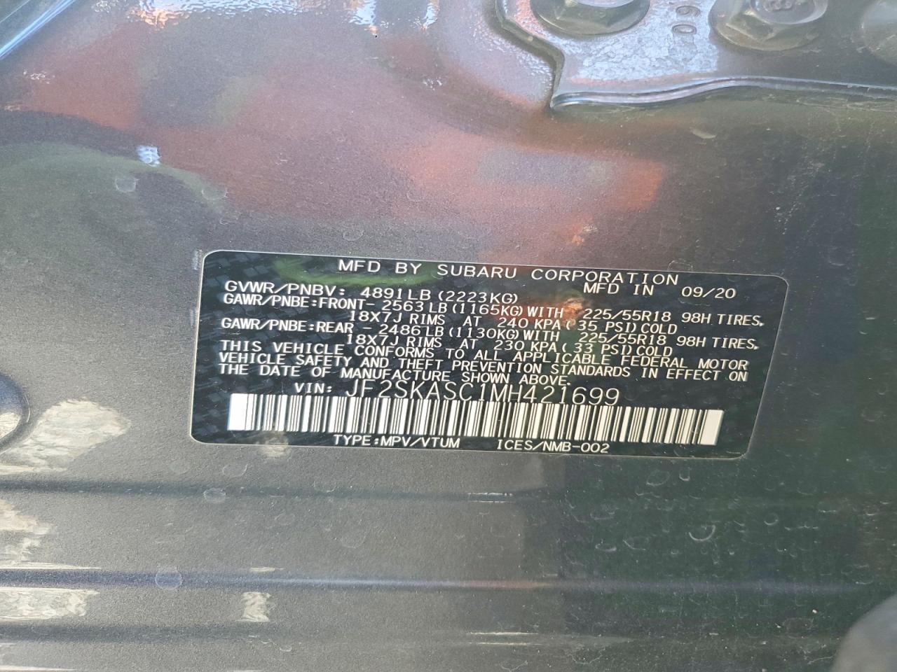 2021 SUBARU FORESTER