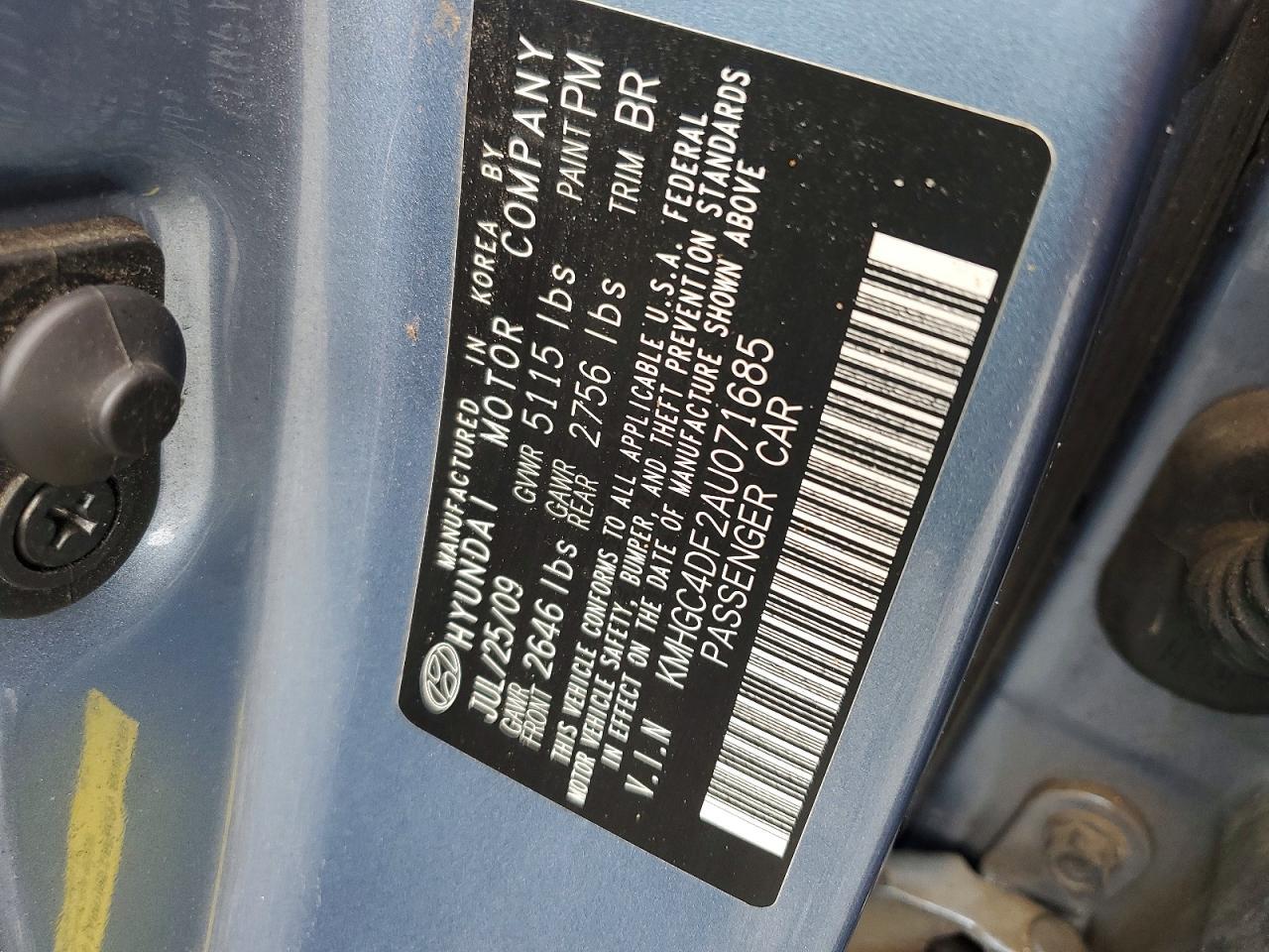 2010 HYUNDAI GENESIS