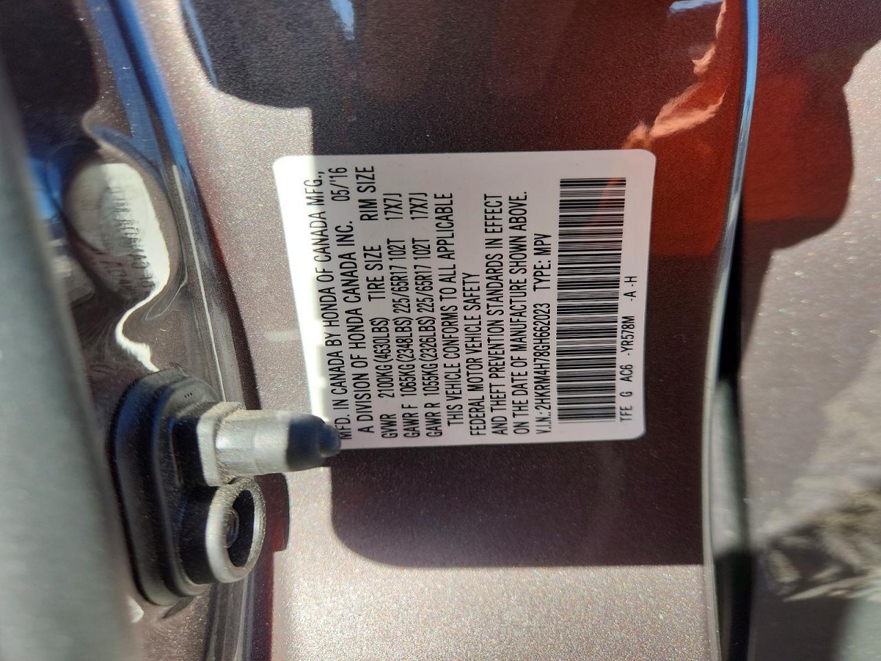 2016 HONDA CR-V