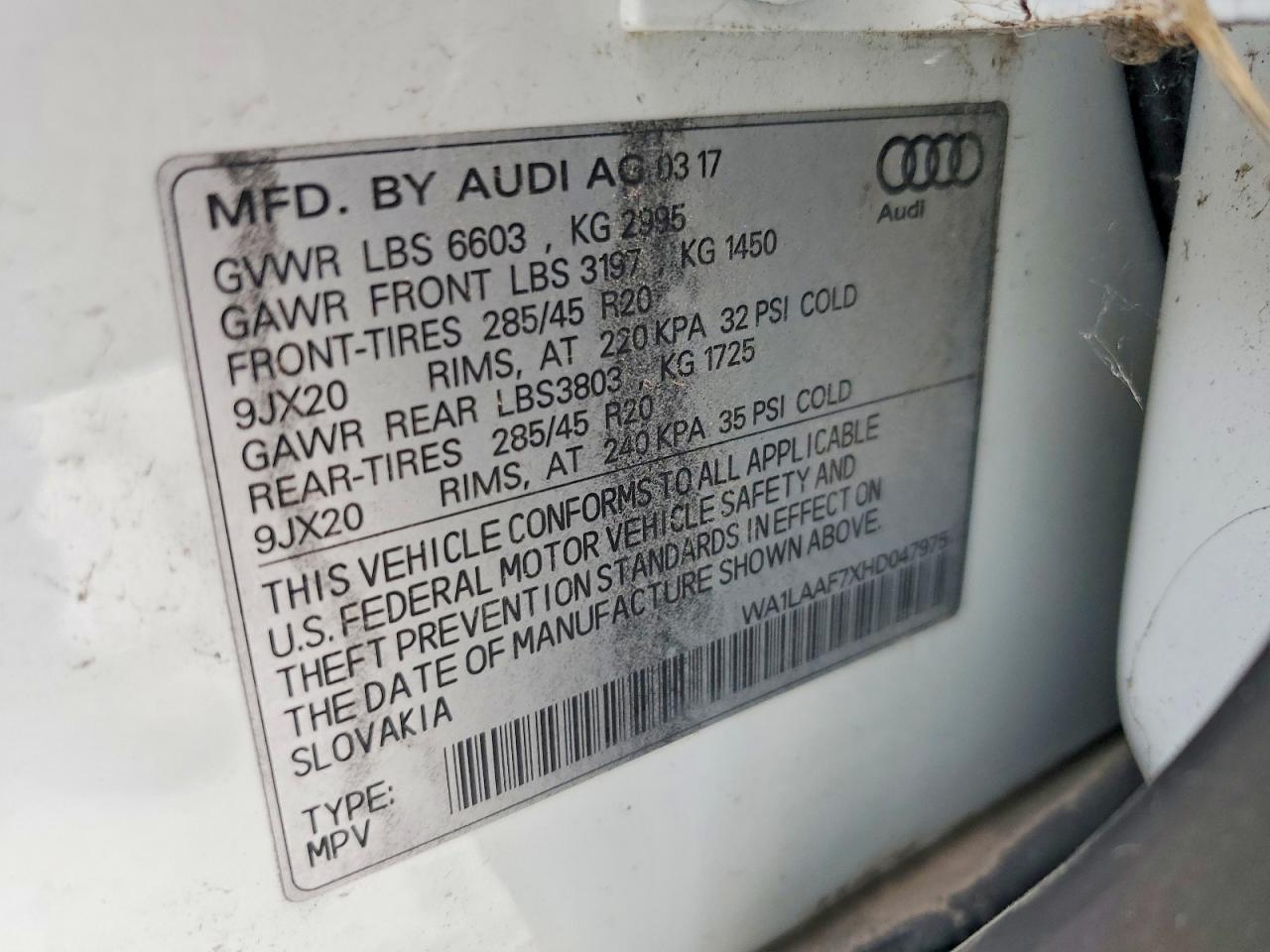 2017 AUDI Q7