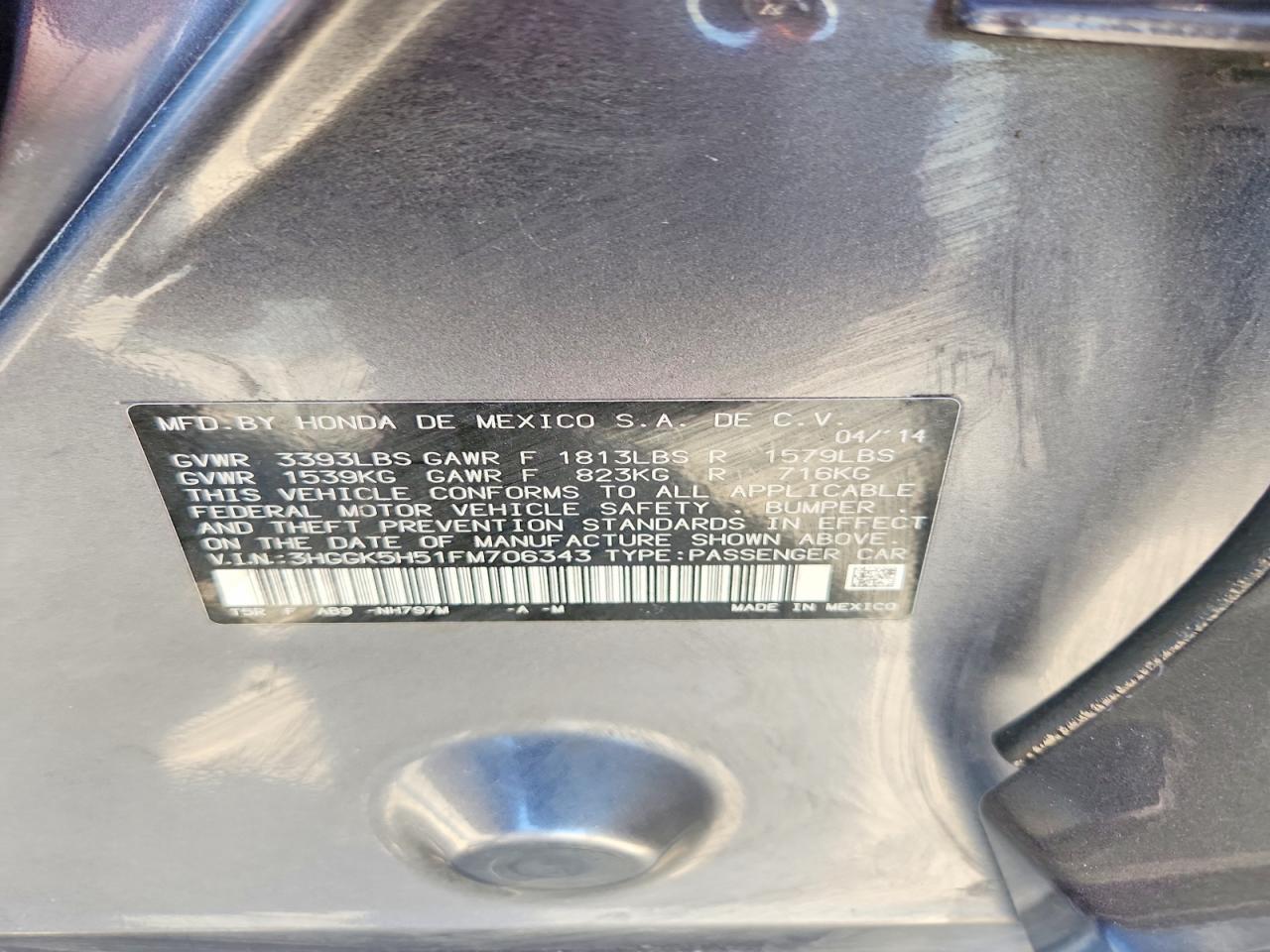 2015 HONDA FIT