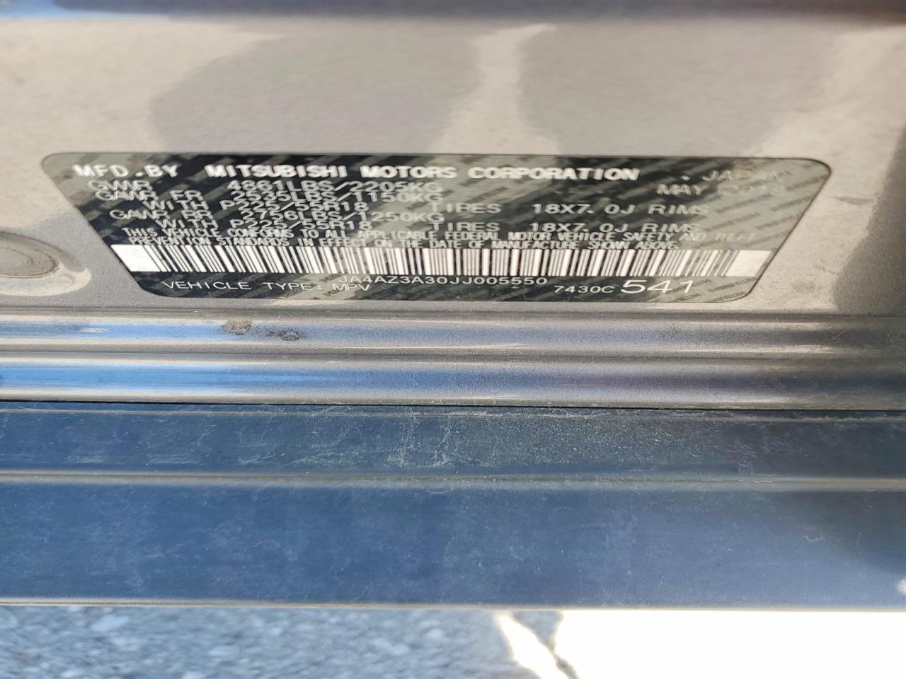 2018 MITSUBISHI outlander