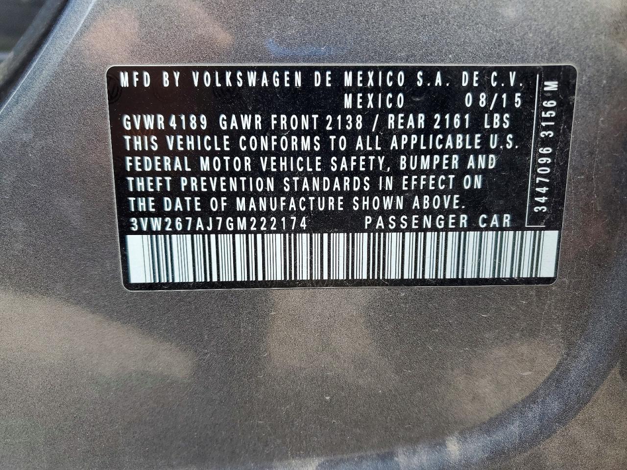 2016 VOLKSWAGEN JETTA