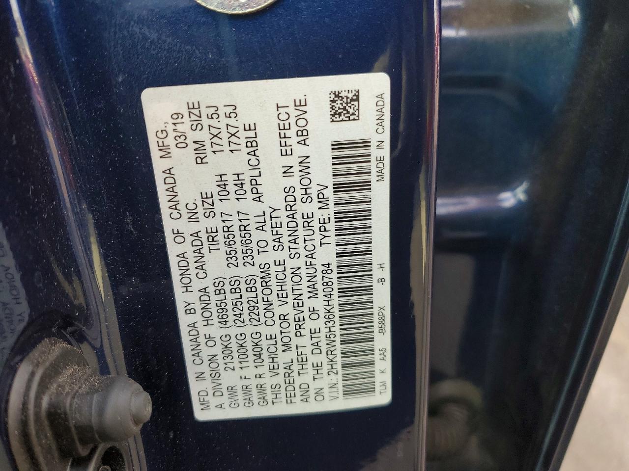 2019 HONDA CR-V