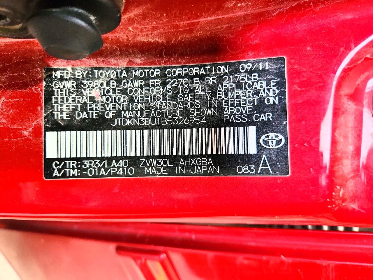 2011 TOYOTA PRIUS