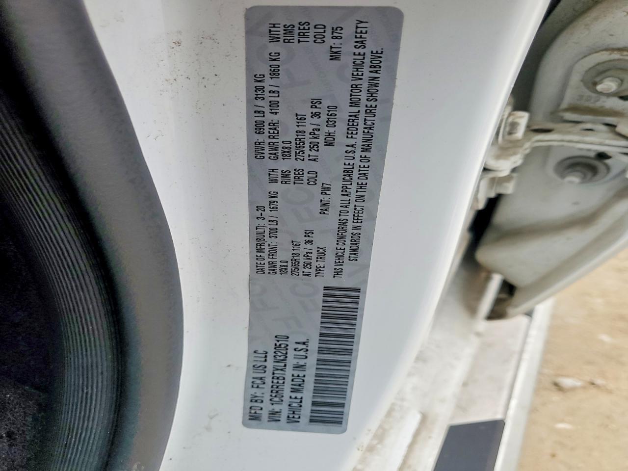 2020 RAM 1500