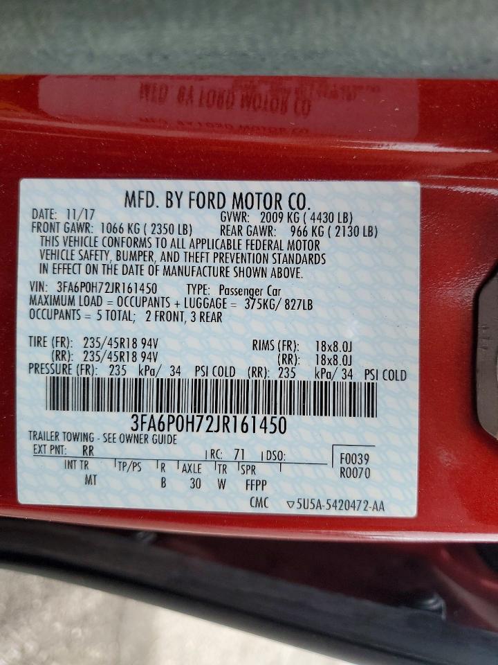 2018 FORD FUSION