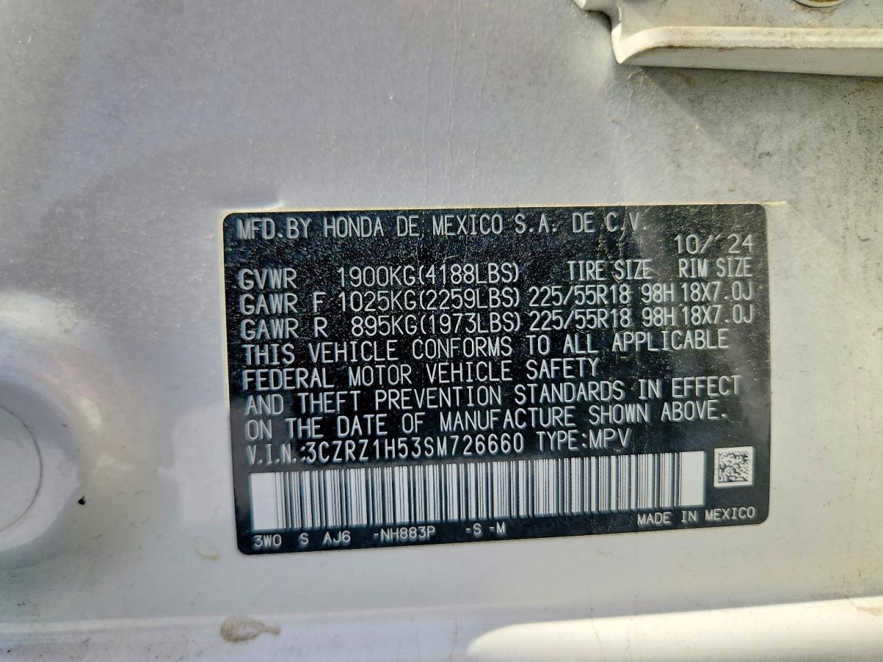 2025 HONDA HR-V