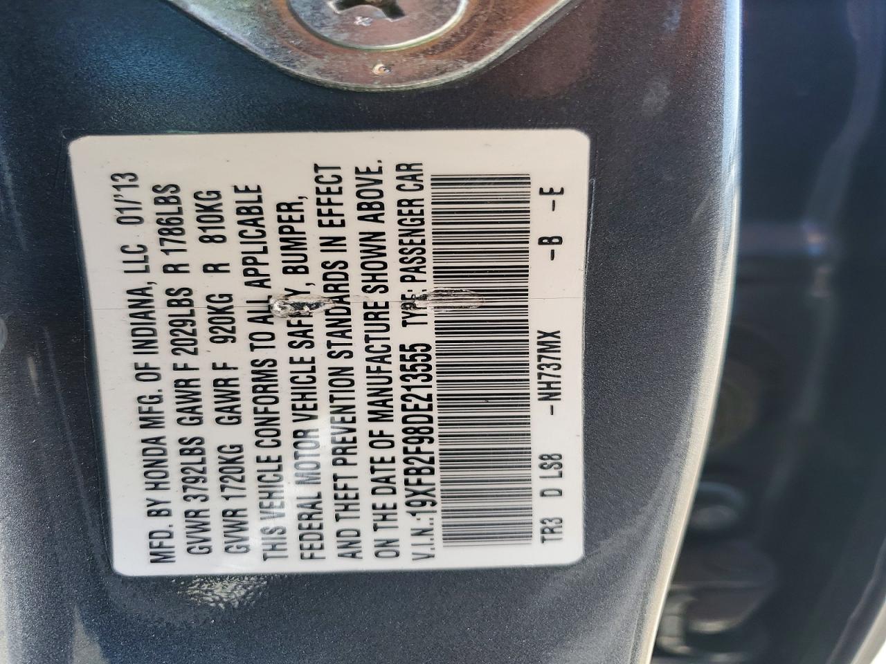 2013 HONDA CIVIC