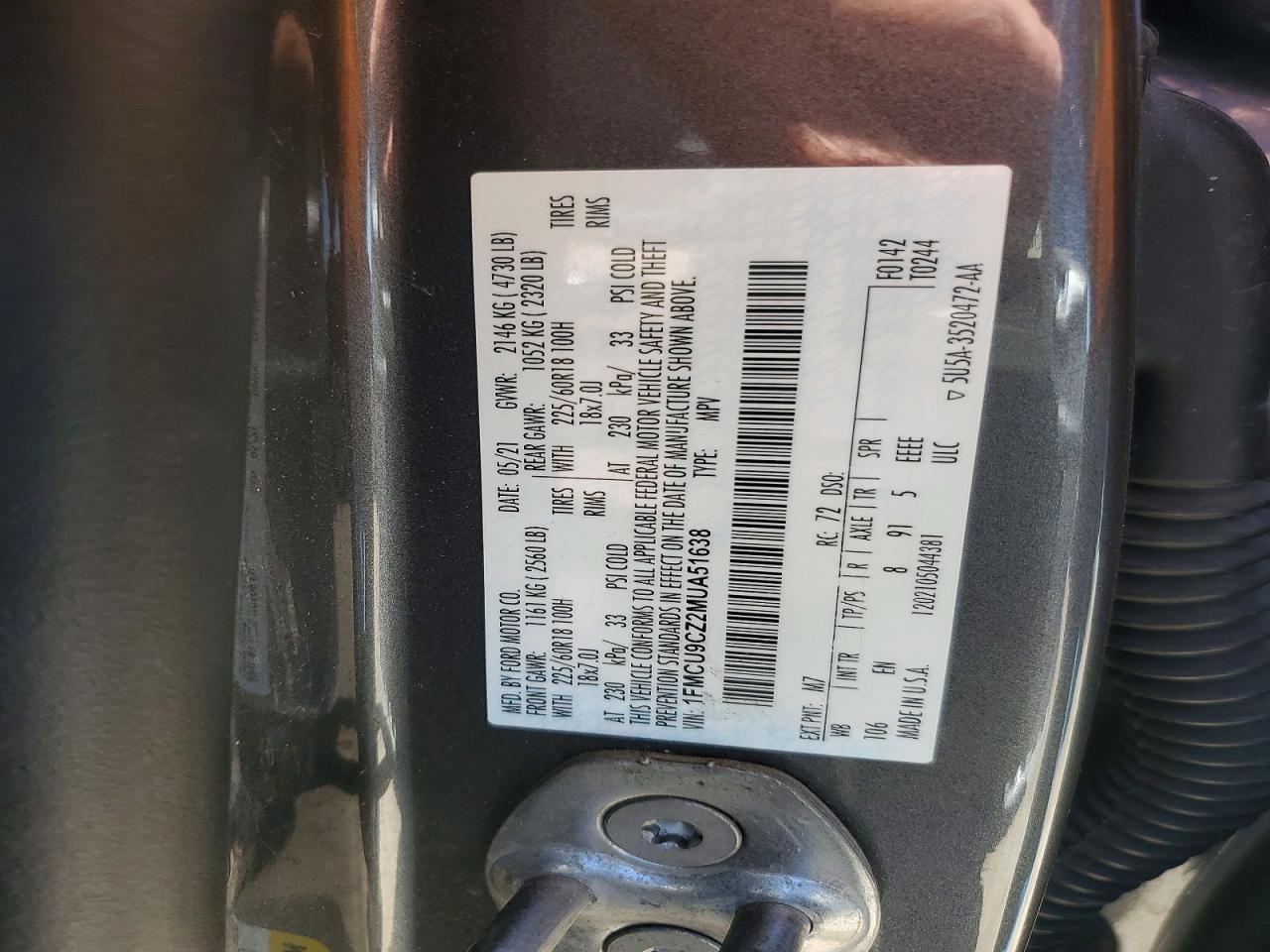 2021 FORD ESCAPE