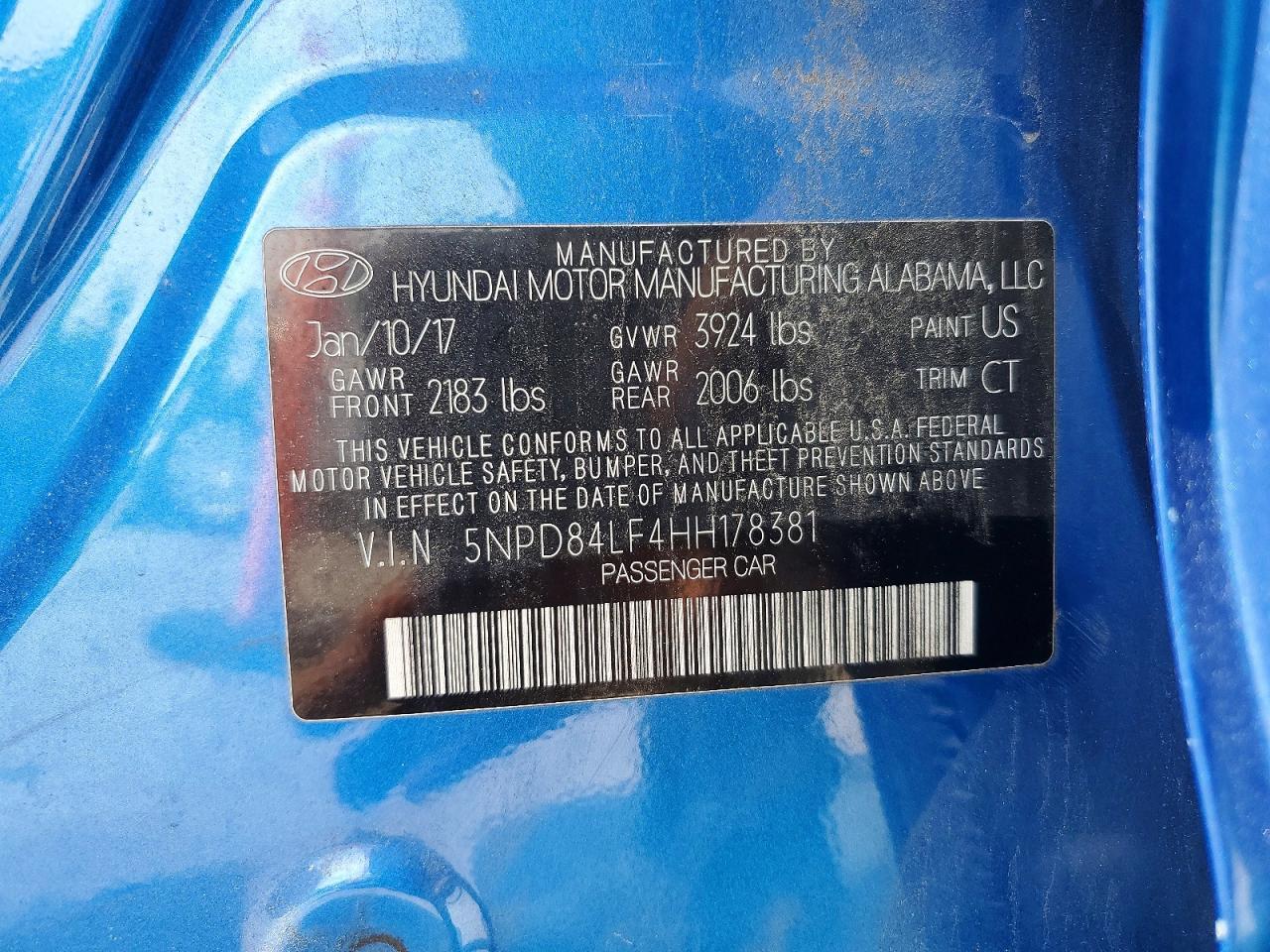 2017 HYUNDAI ELANTRA
