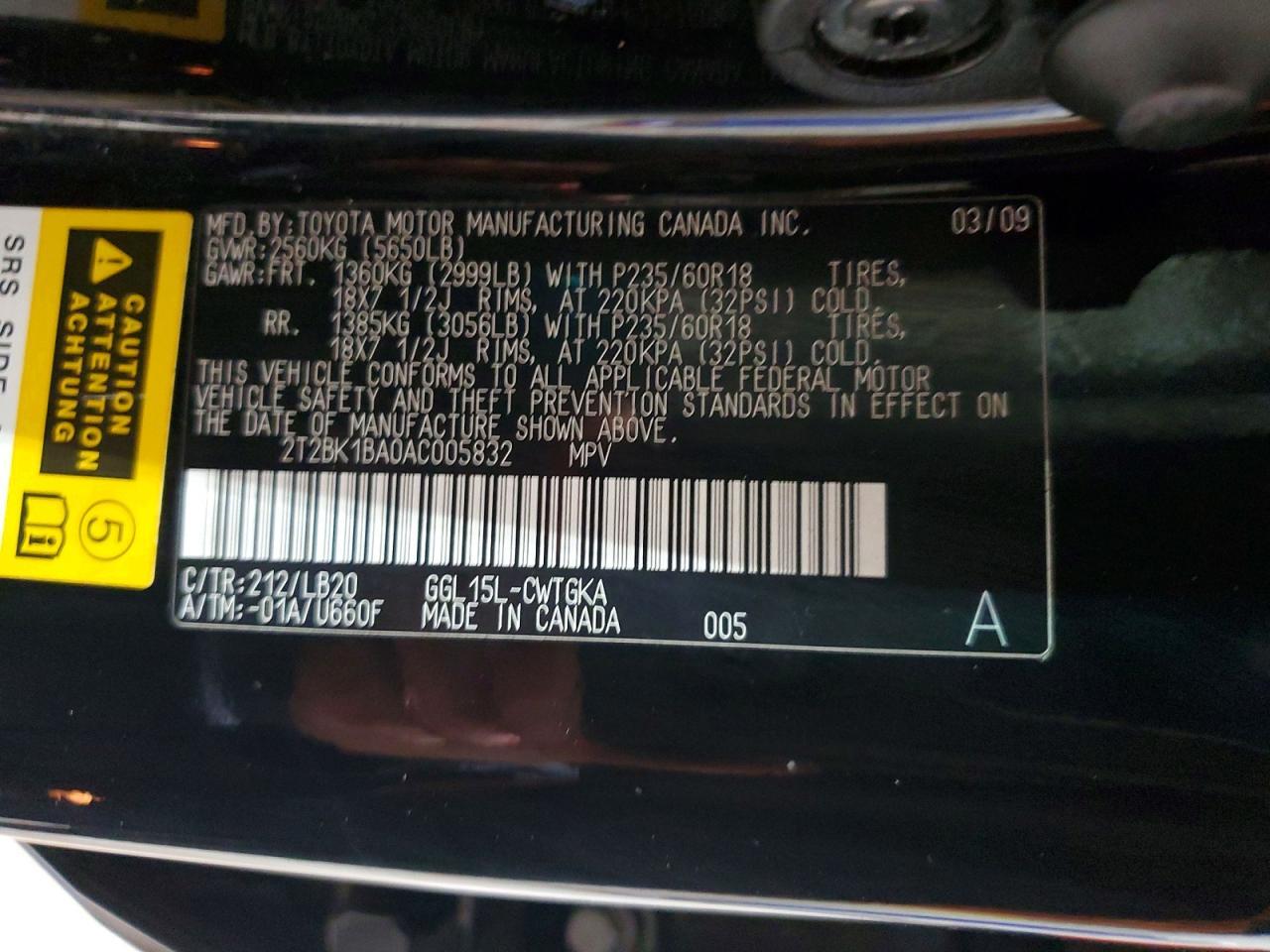 2010 LEXUS RX 350