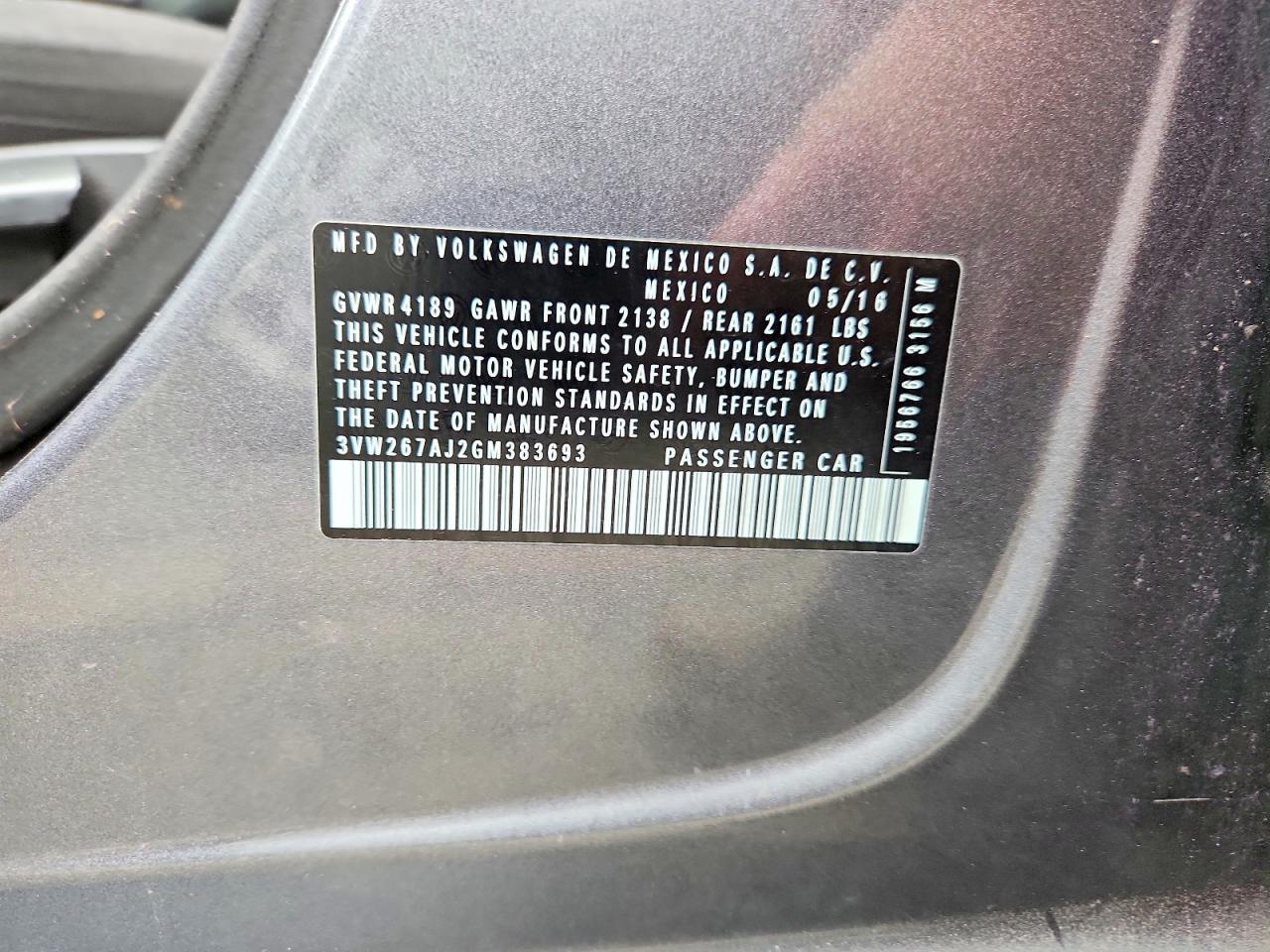 2016 VOLKSWAGEN JETTA