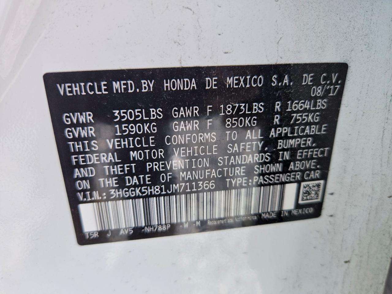 2018 HONDA FIT