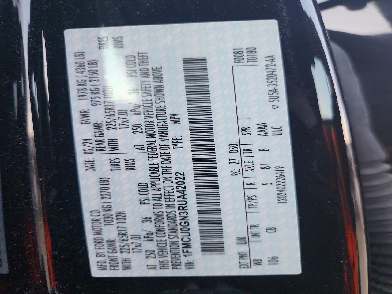 2024 FORD ESCAPE