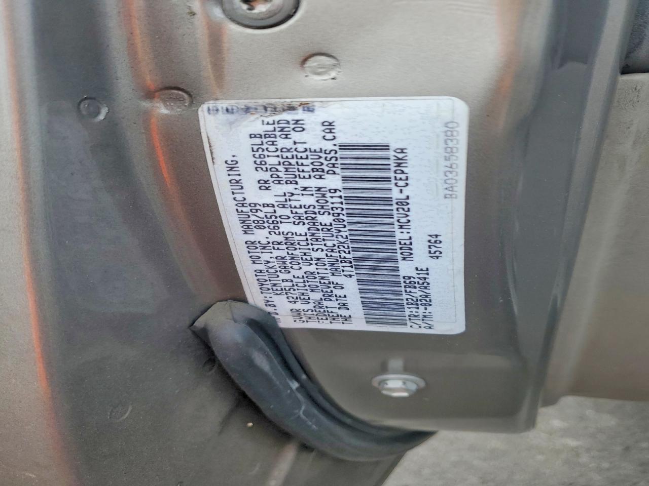 2000 TOYOTA CAMRY