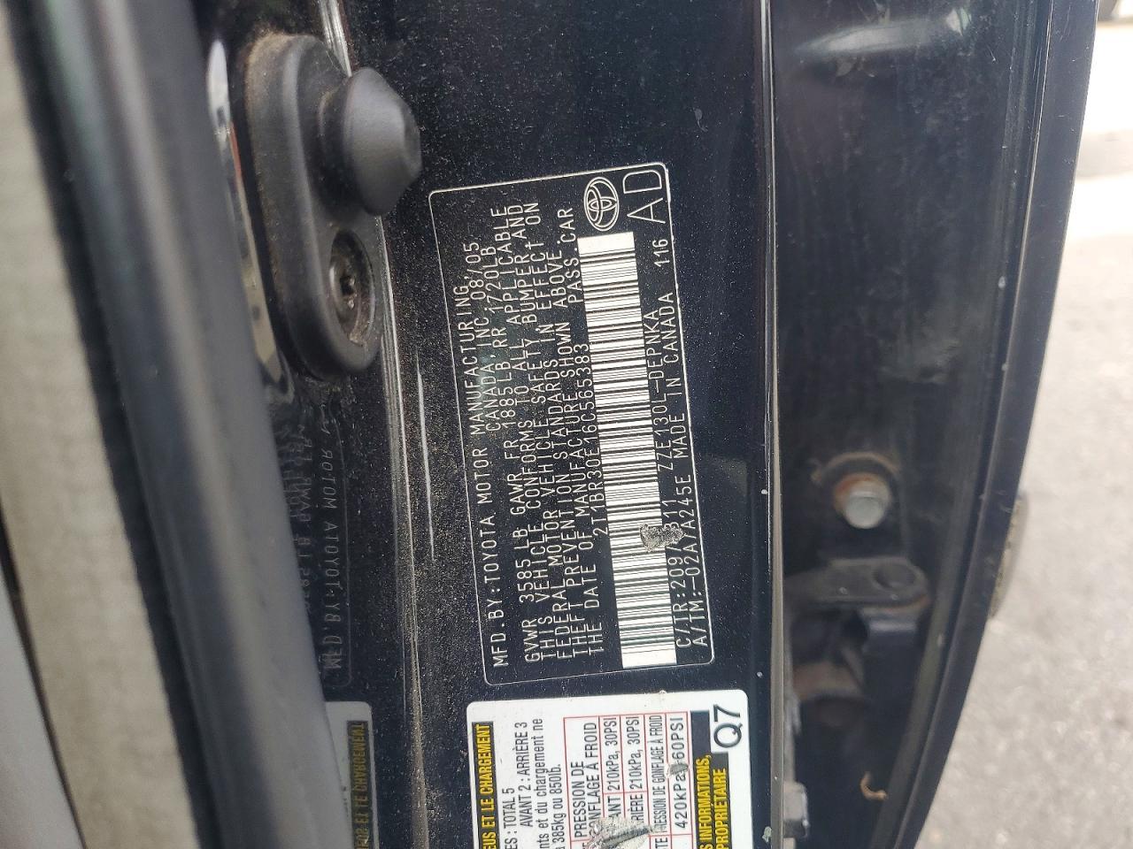 2006 TOYOTA COROLLA