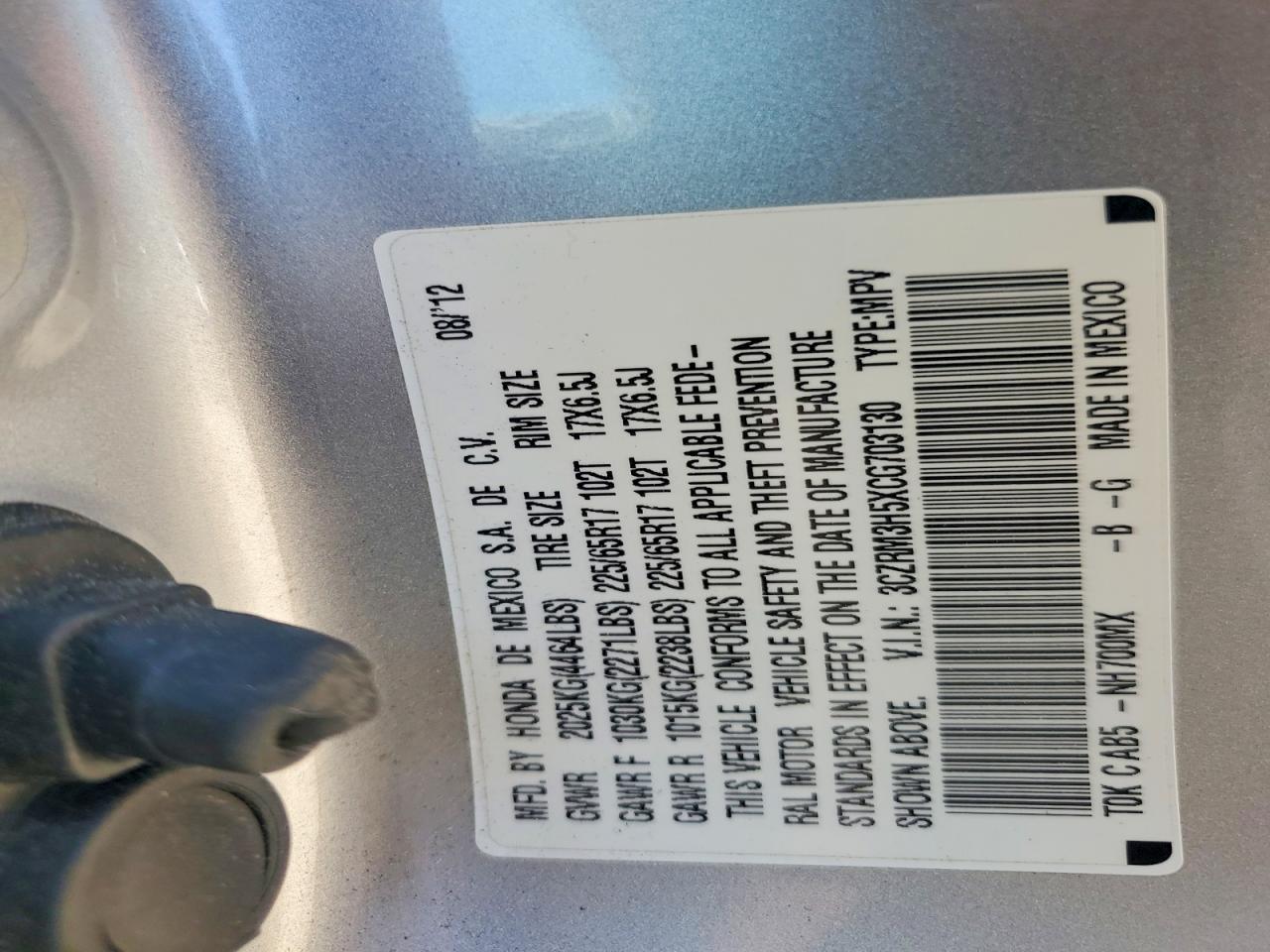 2012 HONDA CR-V
