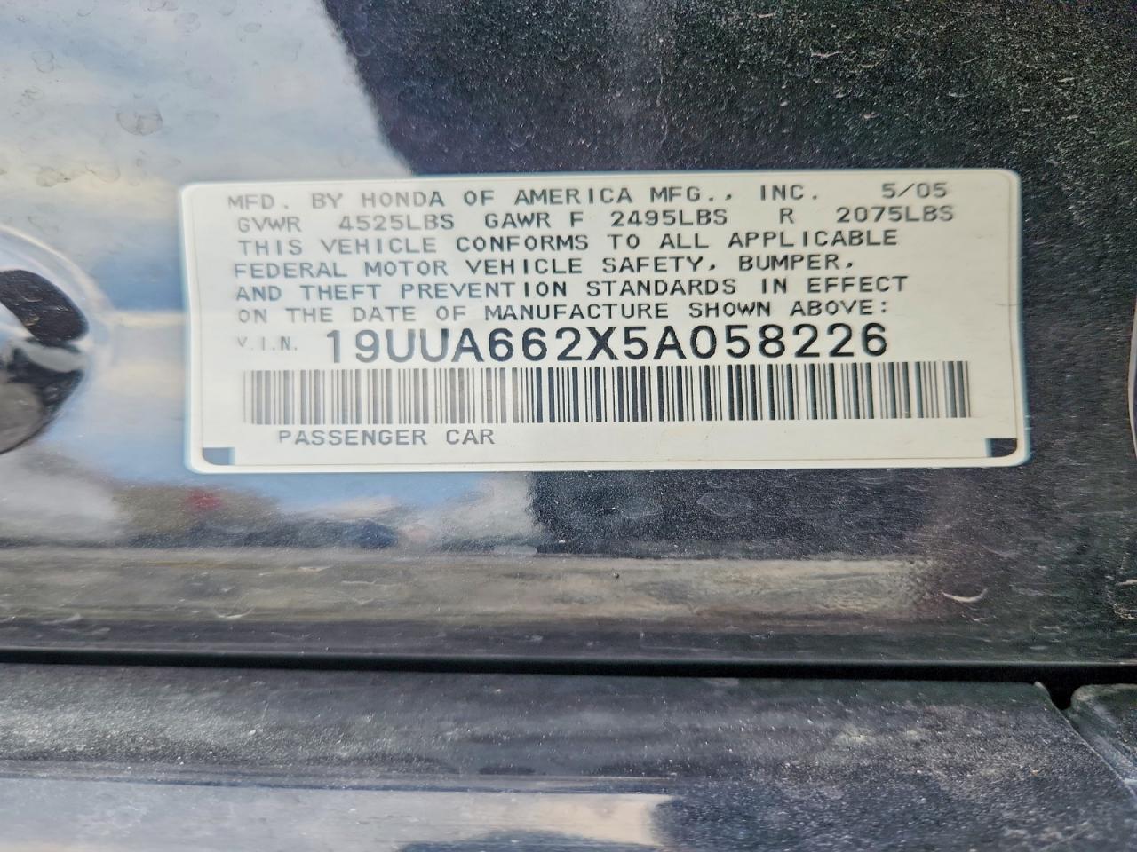 2005 ACURA TL