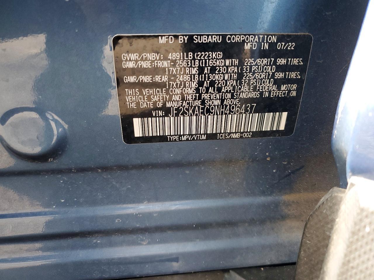 2022 SUBARU FORESTER