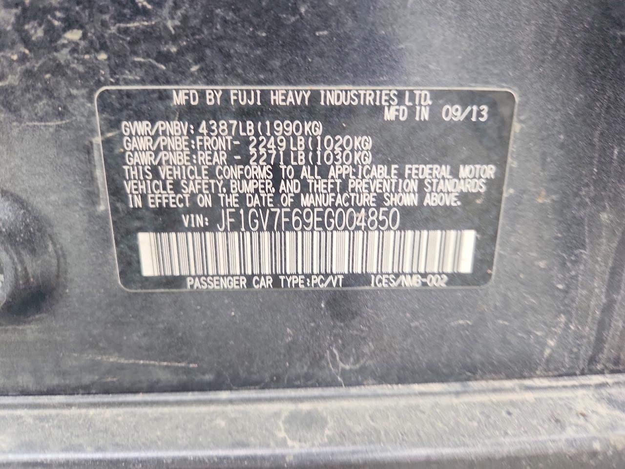 2014 SUBARU IMPREZA