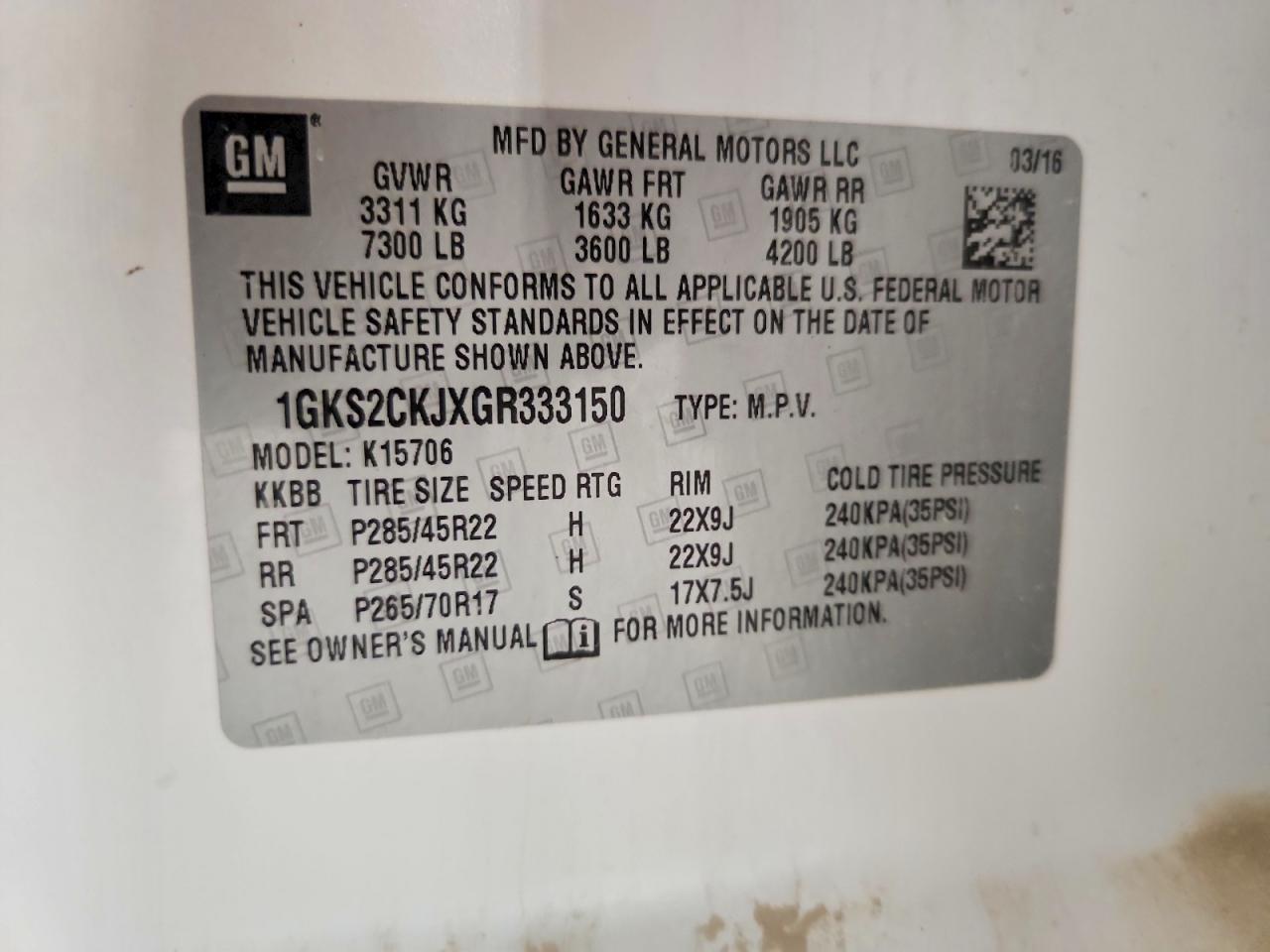 2016 GMC Yukon