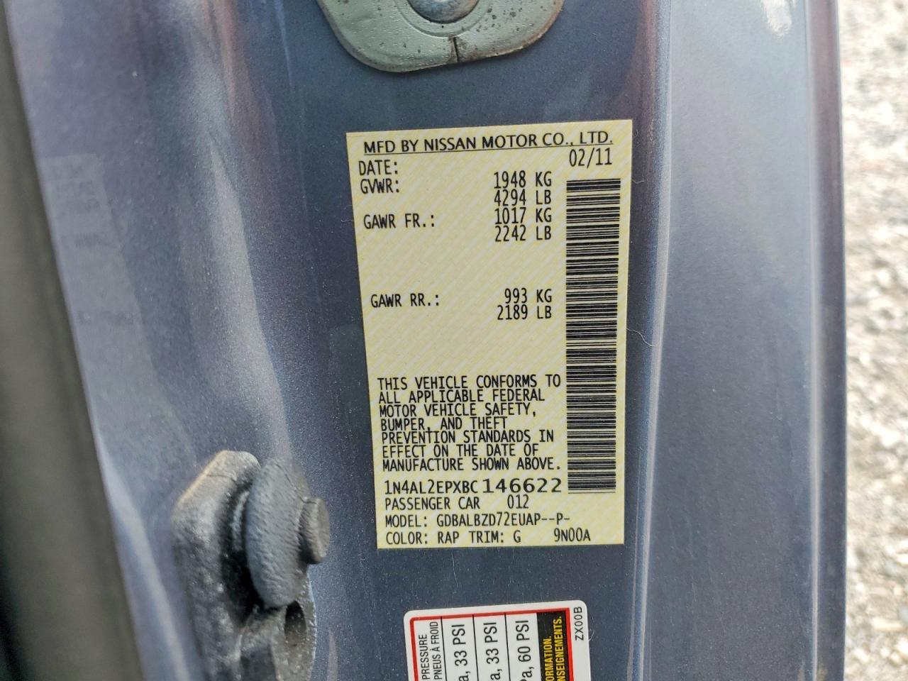 2011 NISSAN ALTIMA
