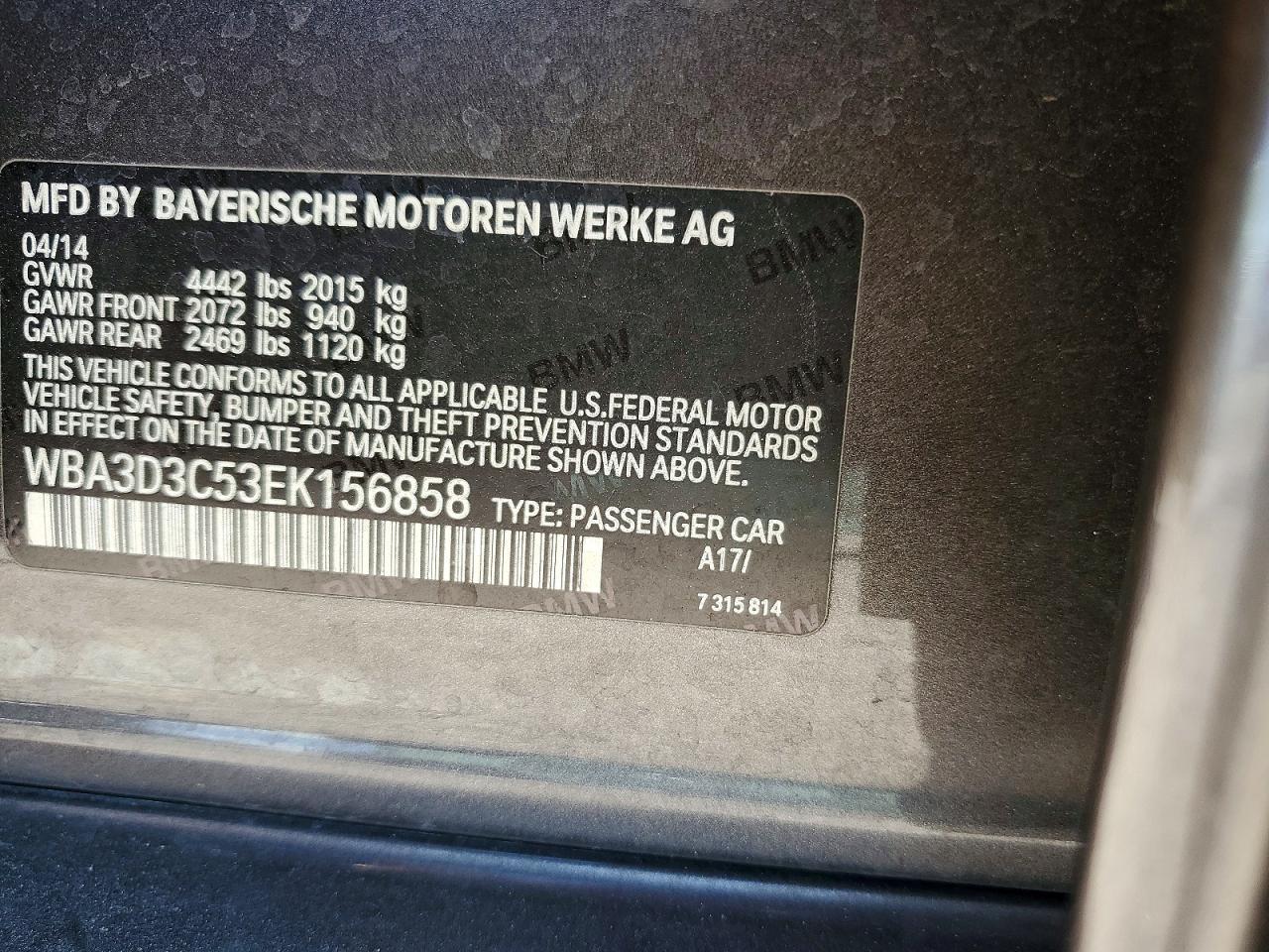 2014 BMW 3 SERIES