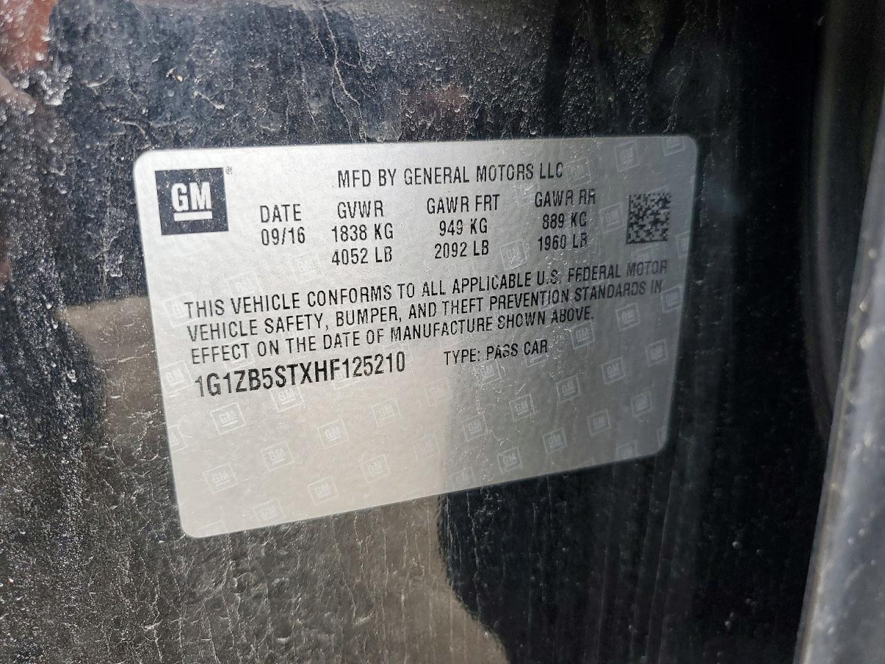 2017 CHEVROLET MALIBU