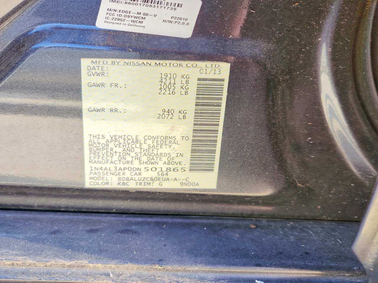 2013 NISSAN ALTIMA