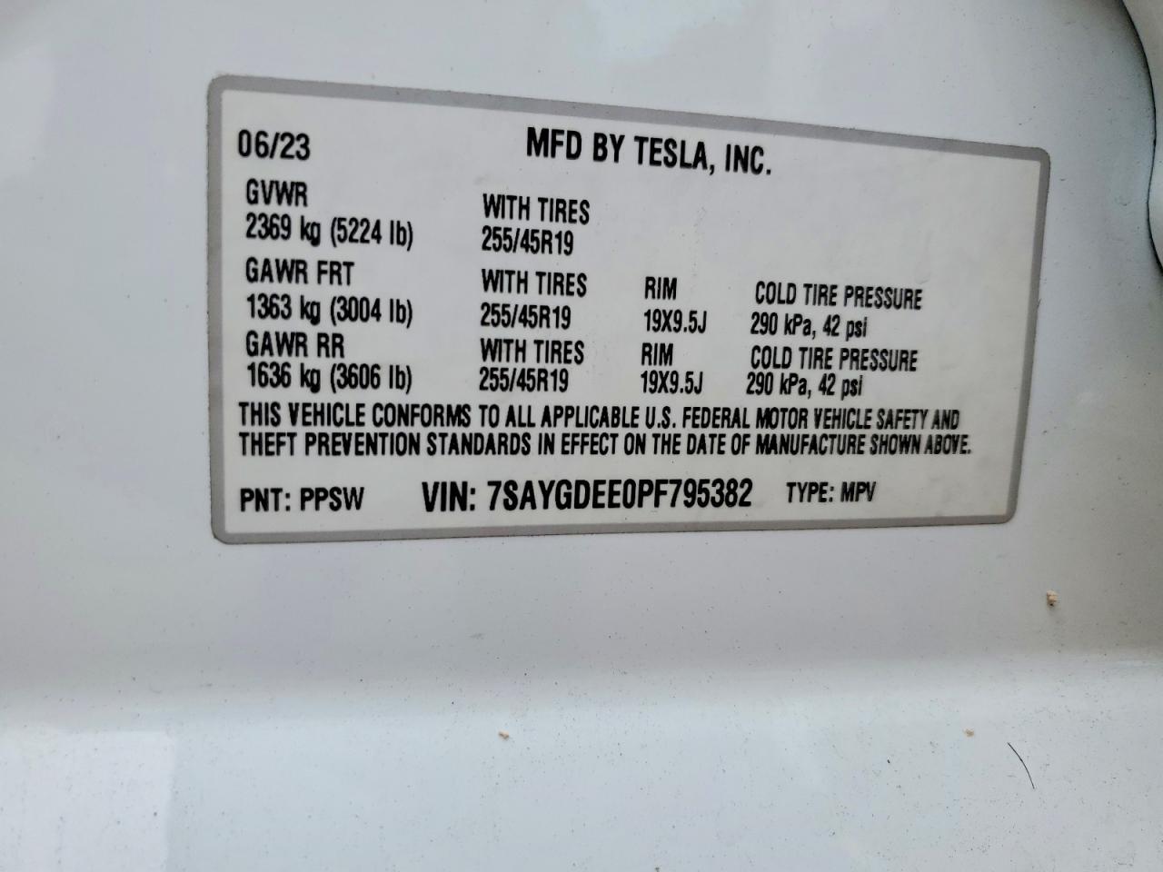 2023 TESLA MODEL Y