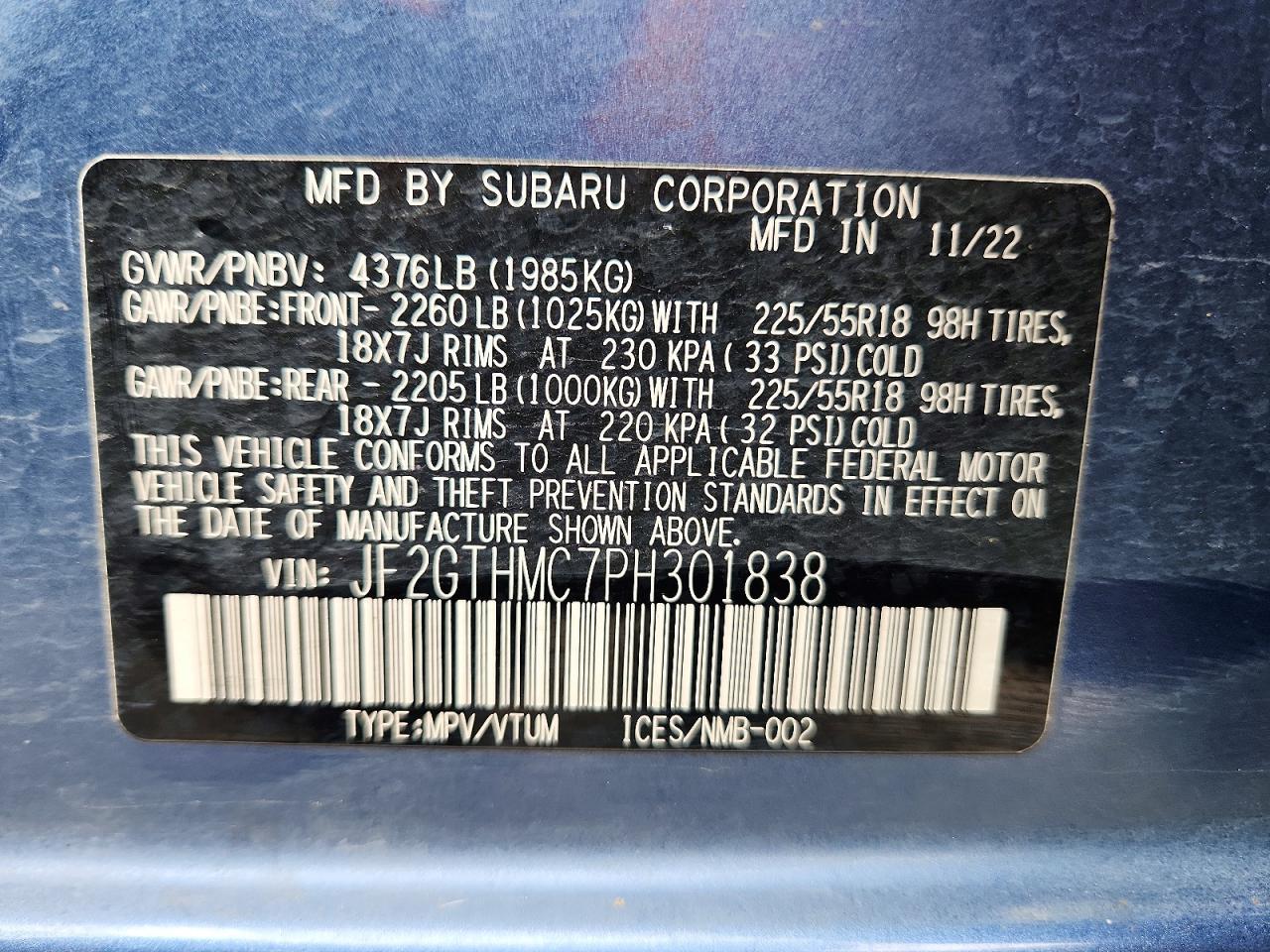 2023 SUBARU Crosstrek